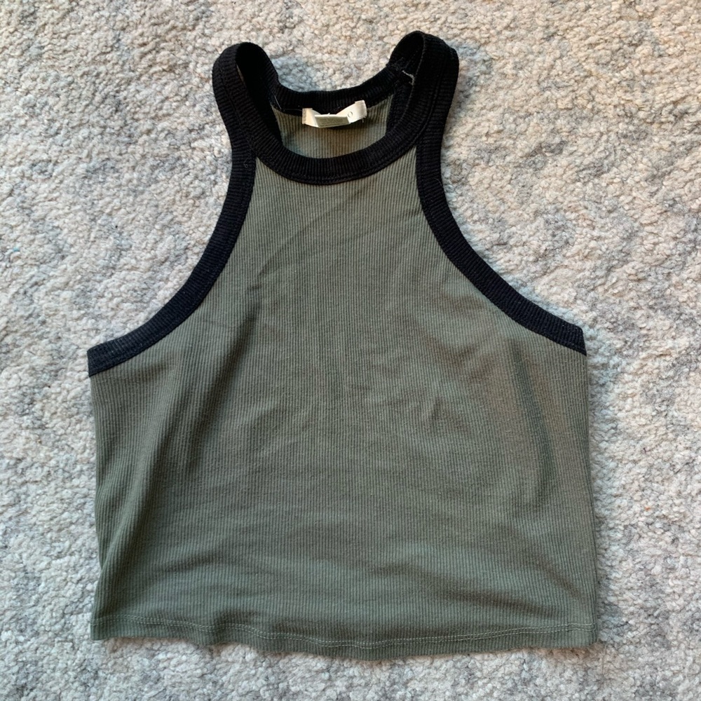 Green crop top